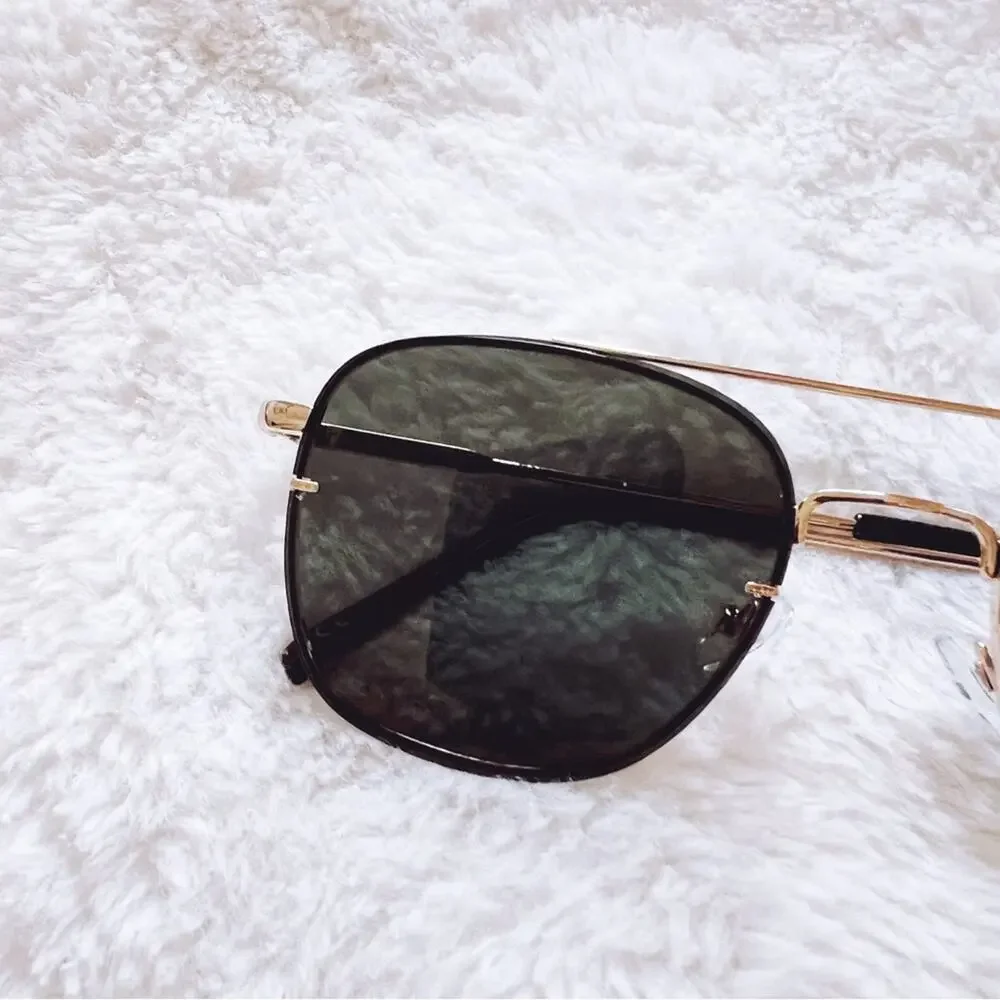 Leo Rose Gold & Green Lenses Polarized Sunglasses